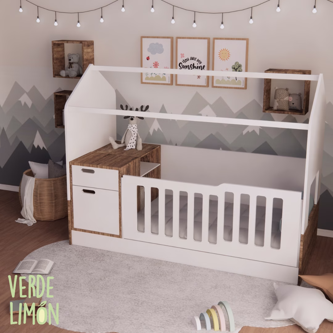 cuna funcional casita kiki diseño casita infantil transformable