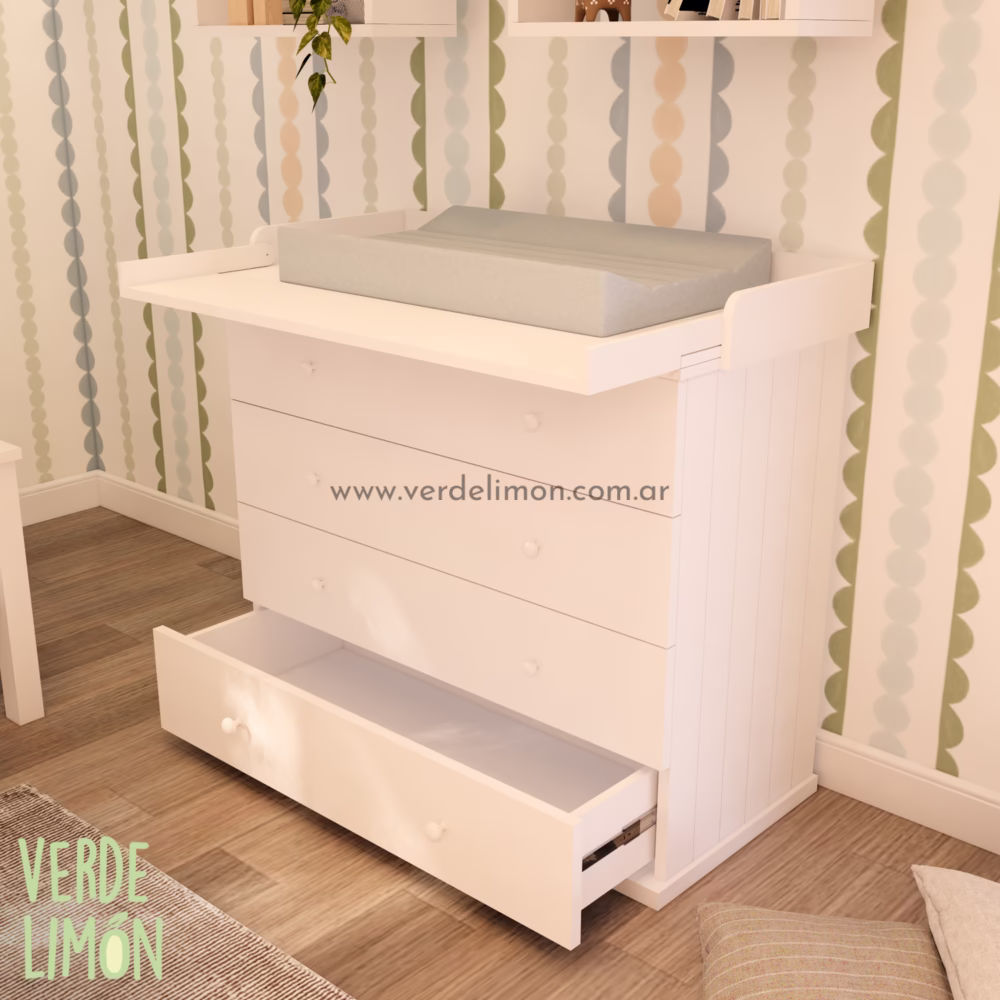cómoda cambiador roma con cajones