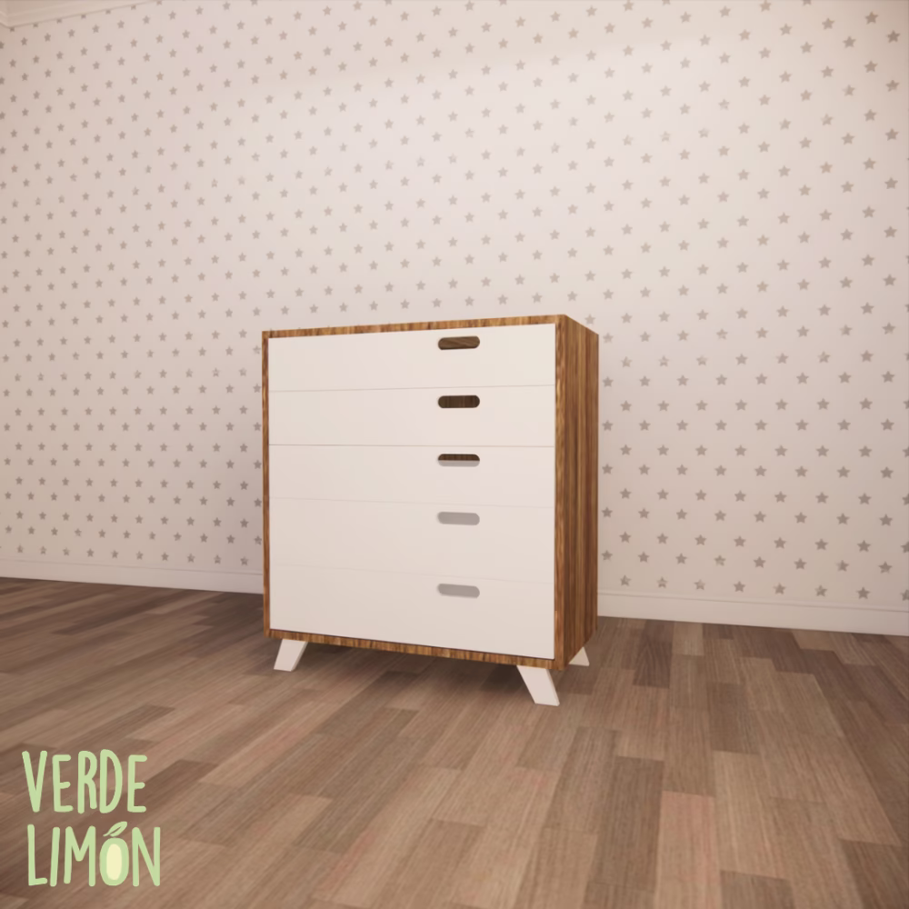 cómoda kiki moderna con cajones organizador dormitorio