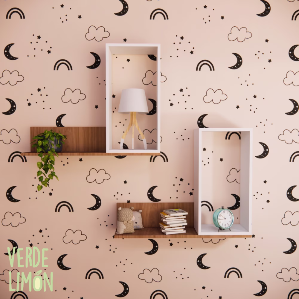 repisas kiki 90x70 estantes pared dormitorio