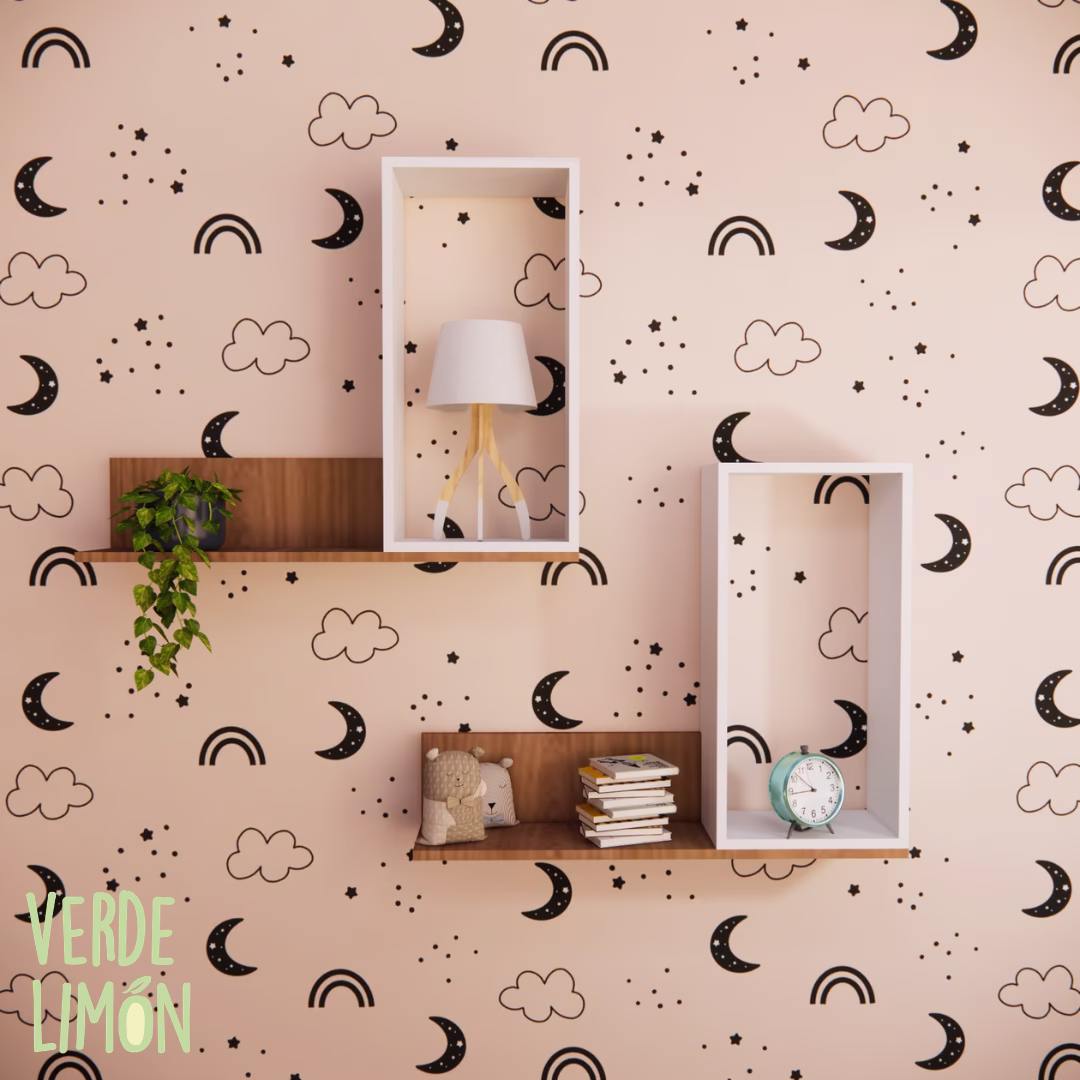 repisas kiki 90x70 estantes pared dormitorio