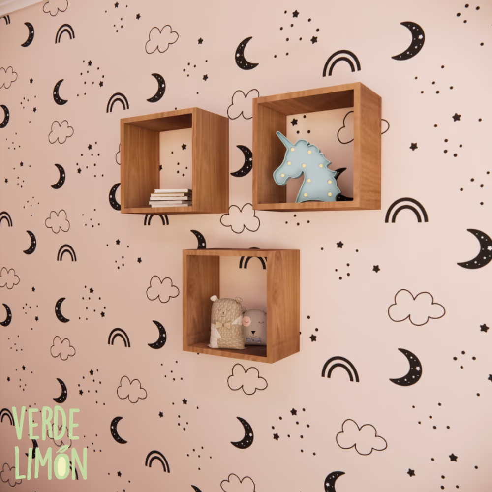 cubos kiki 35×35 estantes pared decorativos