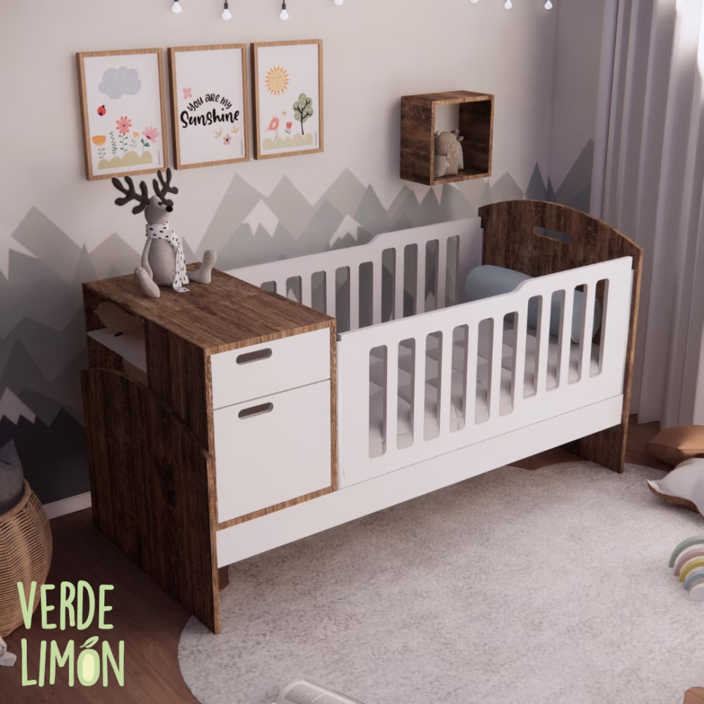 cuna funcional kiki transformable a cama diseño moderno