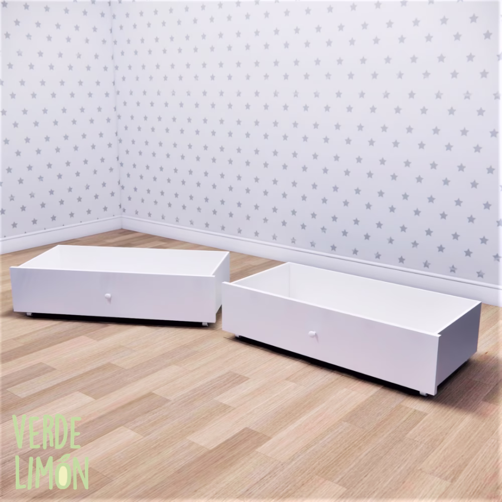 cajones con ruedas plus bajo cama guardado