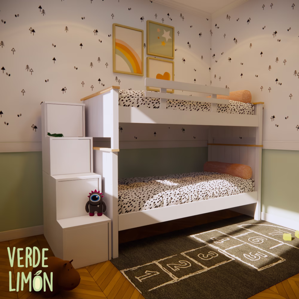 Superpuesta Potter con mueble escalera