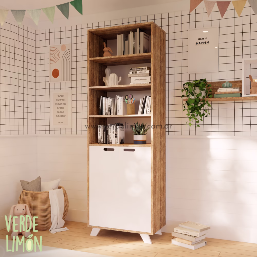 modular kiki con puerta estantes guardado dormitorio
