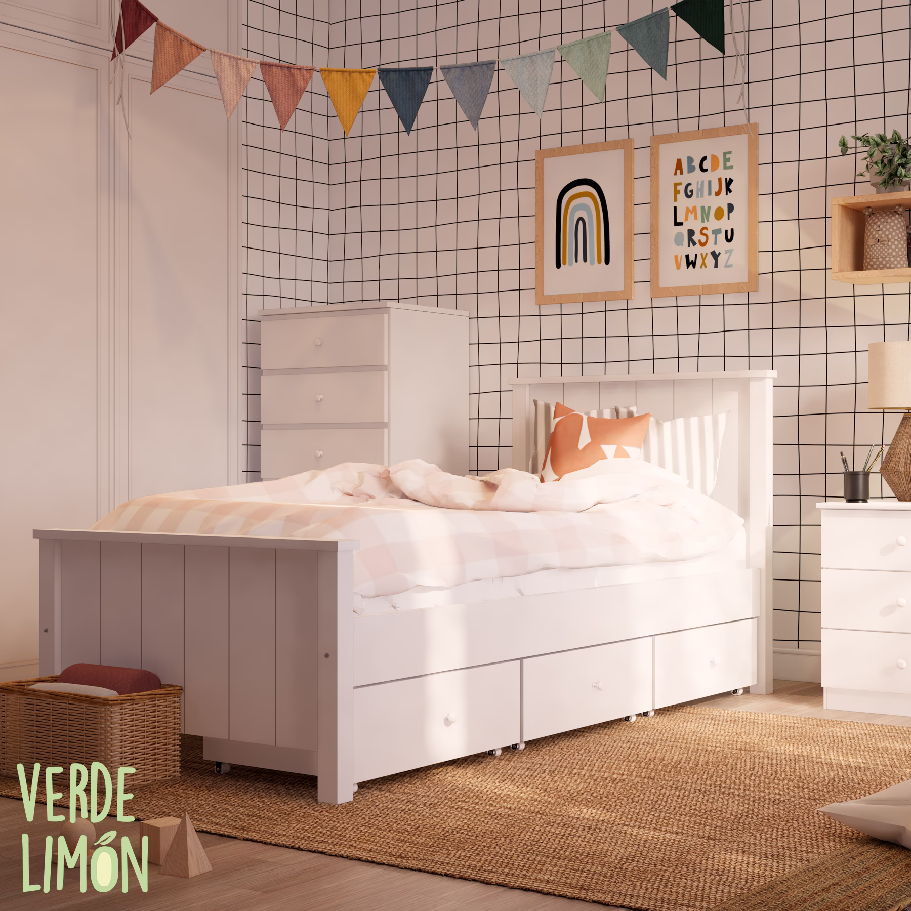 Cama Potter con 3 Cajones con Ruedas - Imagen 2