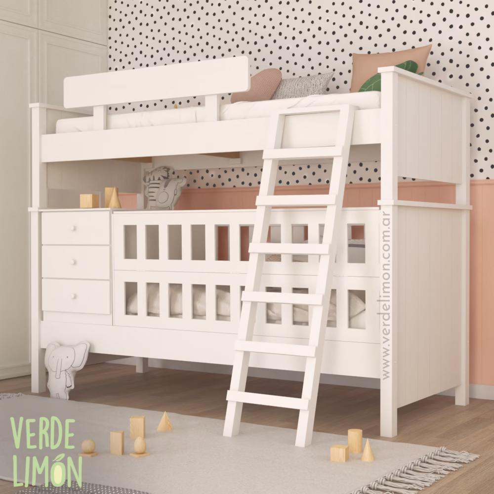 cama superpuesta funcional potter con cuna