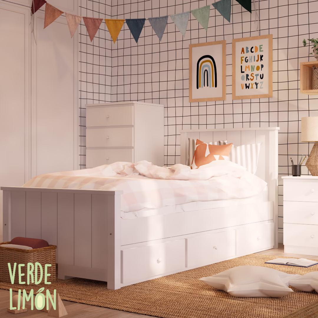 Cama Potter con Estructura 3 Cajones - Imagen 2